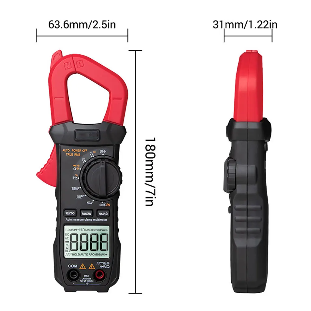 

ANENG ST209 Digital Multimeter Clamp Meter 6000 counts True RMS Amp DC/AC Current Clamp tester Meters voltmeter 400v Auto Range