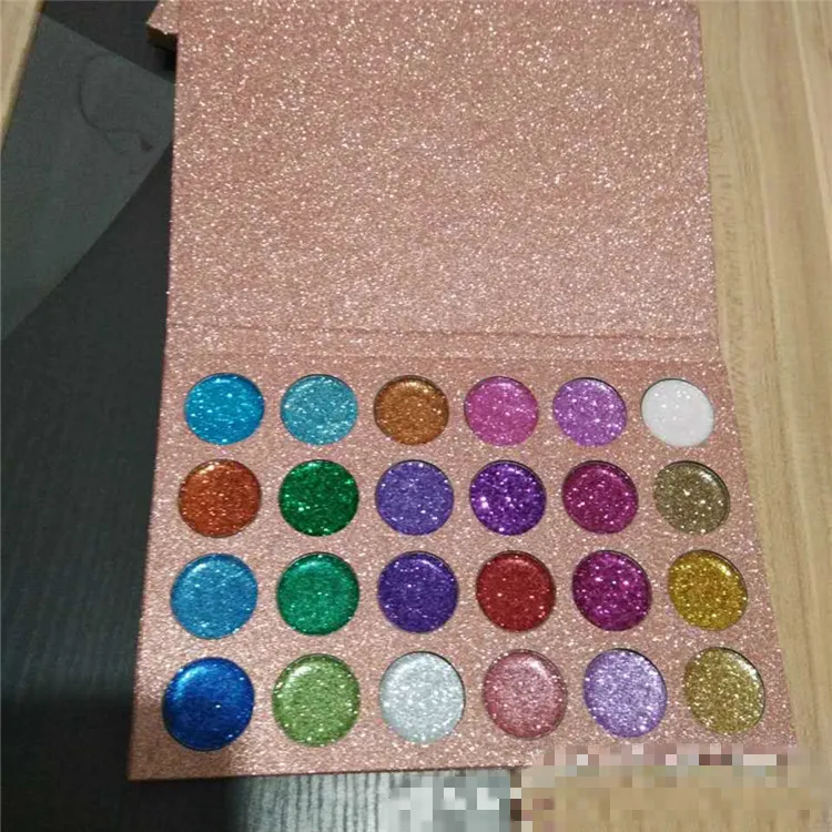 Новые 24 цвета теней для век Палитра Алмазные блестки глаз диск блестящий золотой