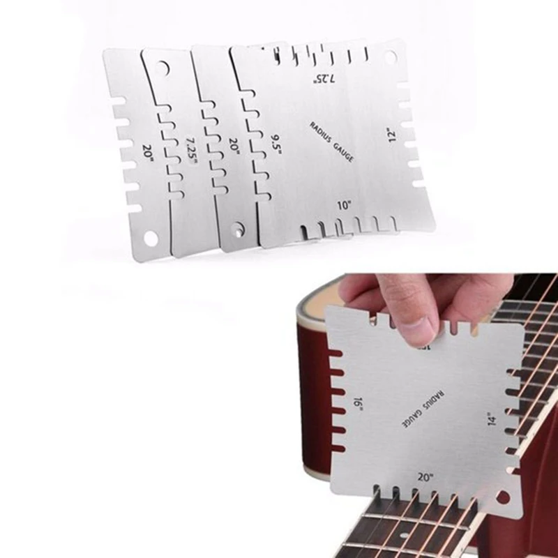 

Guitar Neck Notched Straight Edge Luthiers Tool, Radius Gauges Ruler for and Most Of Guitar Fretboard and Frets