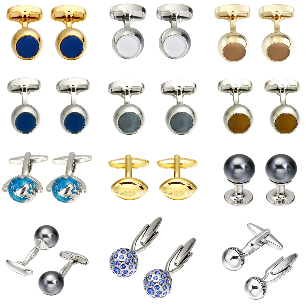 

Novelty fashion shirt Cufflink Metal Knot/Capsule/Beard/Baseball/Umbrella Cufflinks for mens Copper material cuff links
