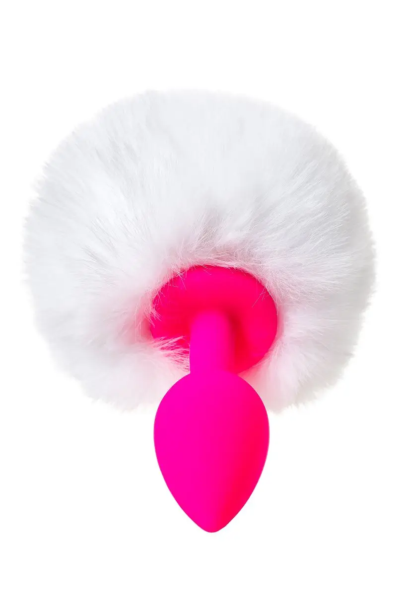 Pink butt sleeve sweet bunny white fluffy tail plug anal | Anal Sex Toys