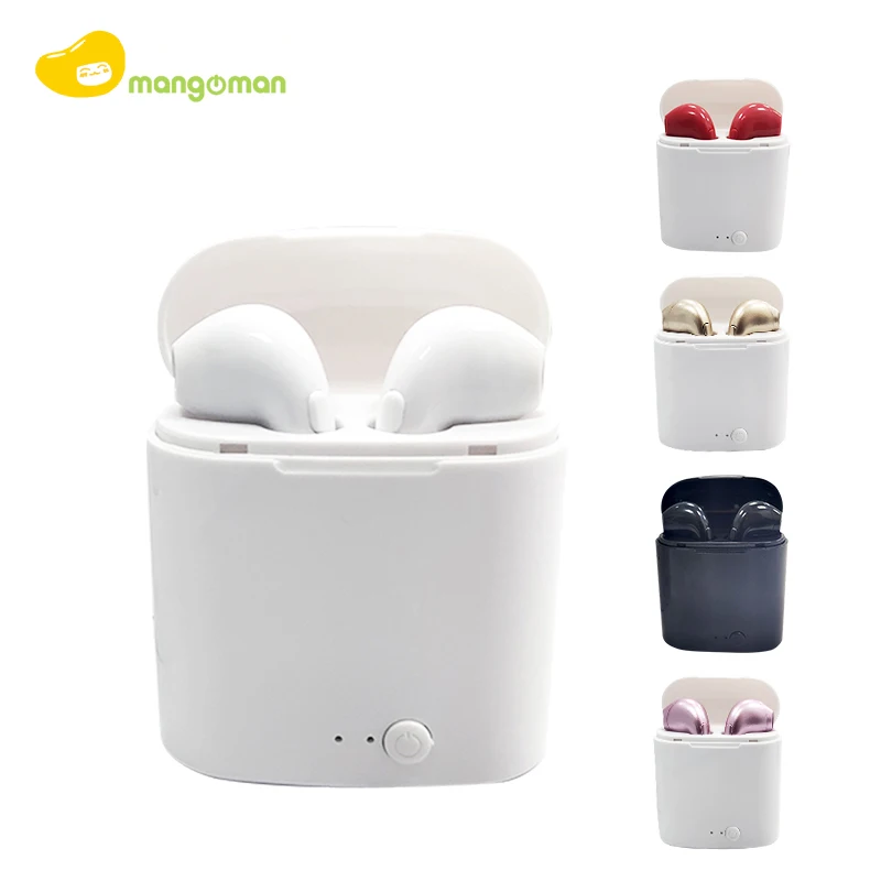 Mangoman i7s Tws беспроводные Bluetooth наушники мини стерео бас спортивные с зарядным