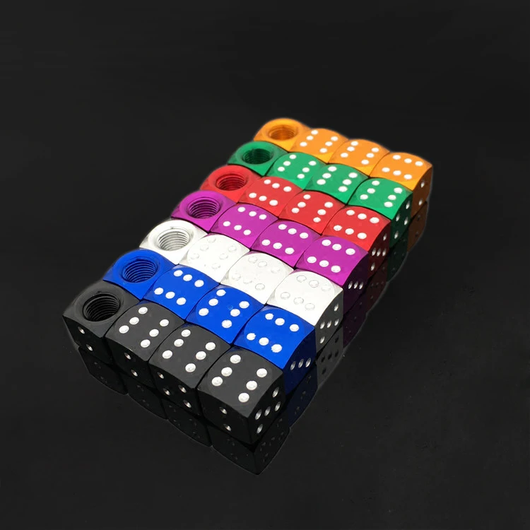 

4Pcs Bike Tyre Air Valve Cap Dice Tire Tyre Valve Caps Auto Dice Car Aluminum Wheel Stem Accessories