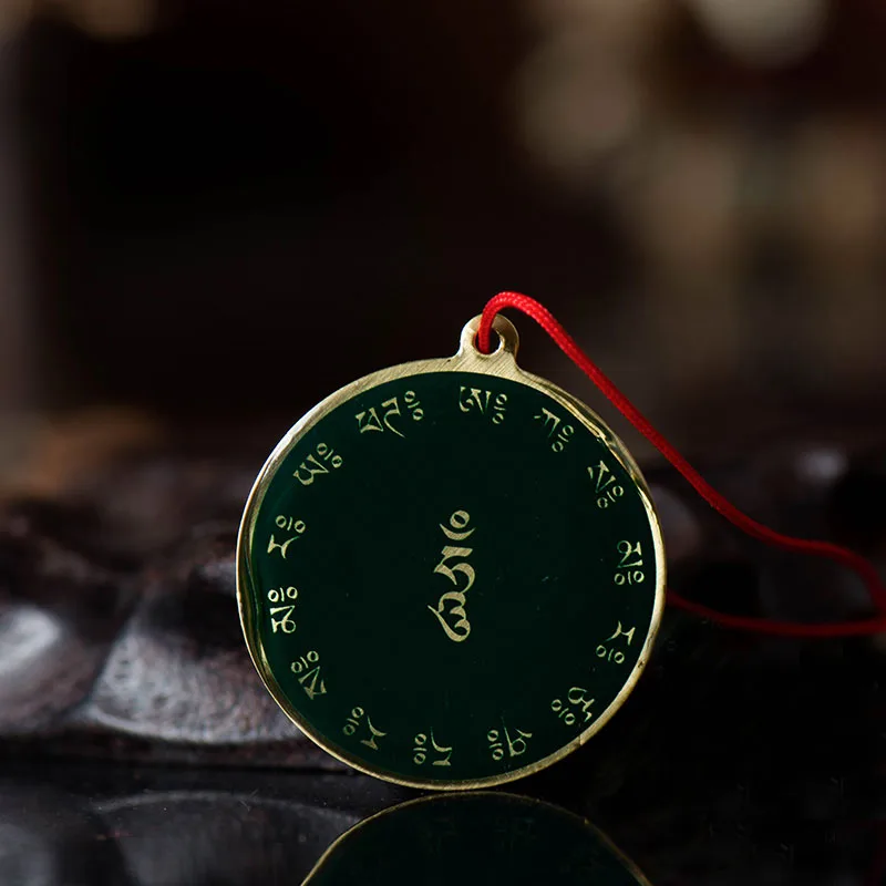 Морда Льва Dakini танка кулон Портативный Медь амулеты Фольга тибетская