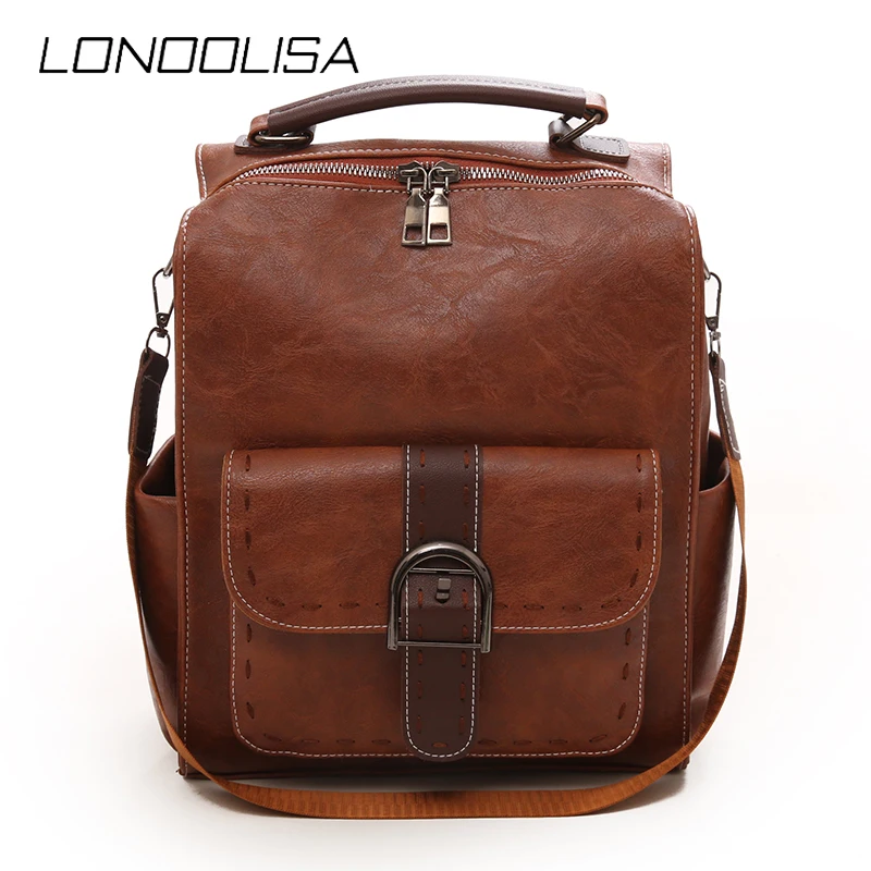 

2020 Hot Women Fashion Travel Backpacks School Bag Ladies Pu Leather Shoudler Bags for Women Large Multifunction Travel Bagpack