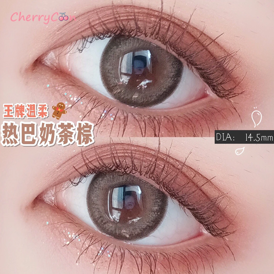 CherryCon глубокий естественный контактные линзы Цветной мягкий для глаз большой