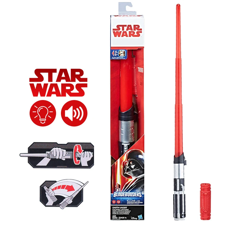 Выдвижной световой меч Hasbro Звездные войны Дарт Вейдер Рей Люк Мейс лазерный