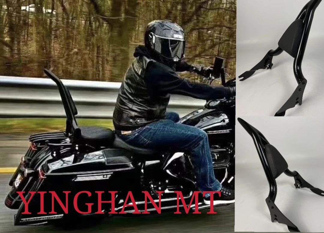 Черная съемная спинка для пассажиров подходит Harley Touring Street Glide Road King 2009 2021|Бамперы