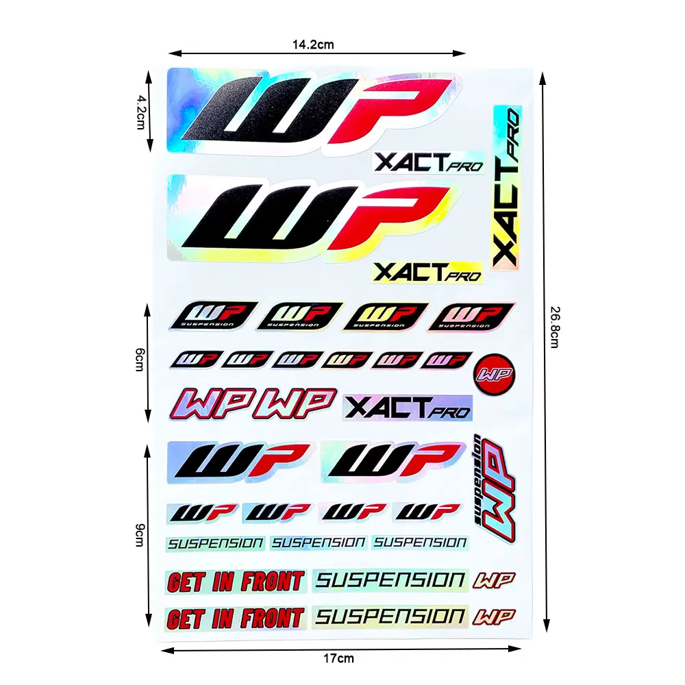 Наклейка на мотоцикл WP аксессуары Лазерная Радуга модификация подвески