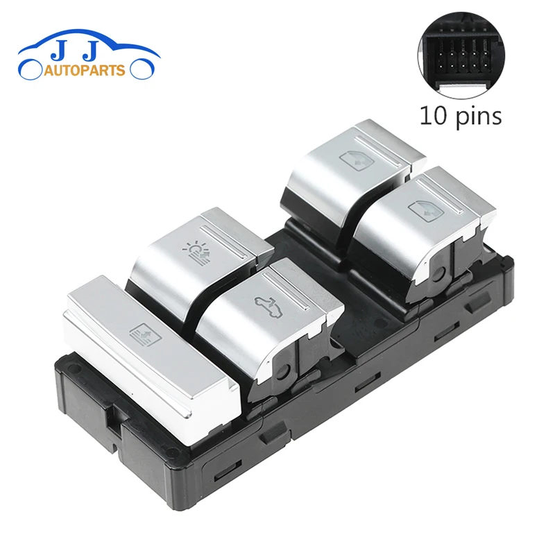 

10-PINS New 4KD959851E For Audi A6 A6L 2019-2022 Power Window Master Switch With chrome 4KD959851