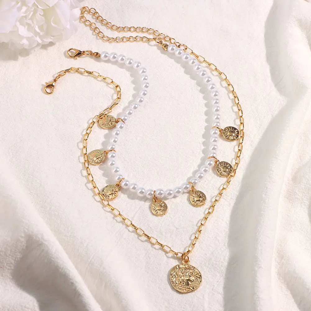 Женская цепочка с подвеской в виде сердца искусственным жемчугом - купить по