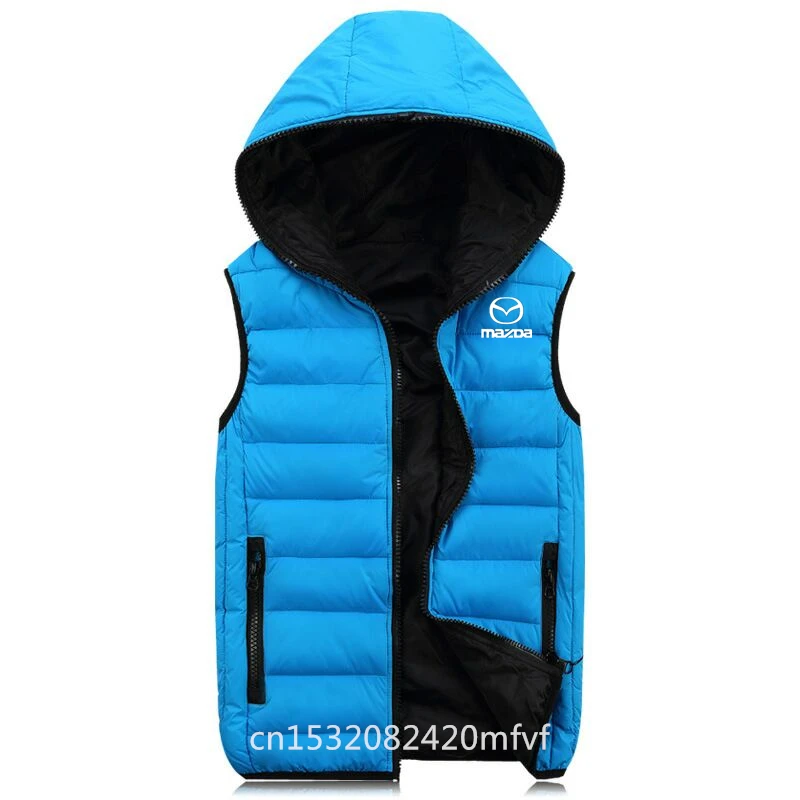 

Autumn Winter for Mazda Mens Sleeveless Jackets Male Vest Coats Cotton-Padded Thicken Warm Vests Men Waistcoats Clothing ds