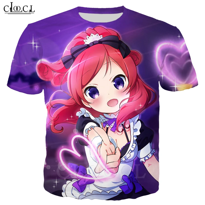 Модные Love Live аниме девочка футболка для мужчин и женщин 3D принт Harajuku с коротким