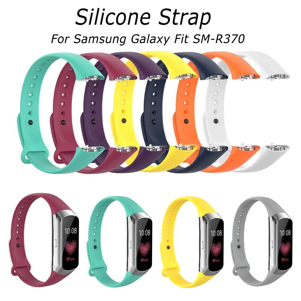 Спортивный мягкий силиконовый ремешок Hangrui для наручных часов Samsung Galaxy Fit SM R370