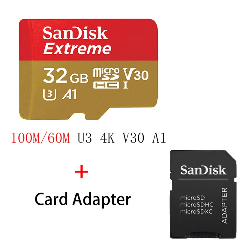 SQXNE-032G Карта памяти SanDisk Extreme 32 64 128 ГБ U3 V30 Micro SD 128 ГБ 32 ГБ 64 Гб 256 Гб 400 Гб Micro SD карта SD/TF Flash MicroSD для телефона - Емкость: SQXNE-032G