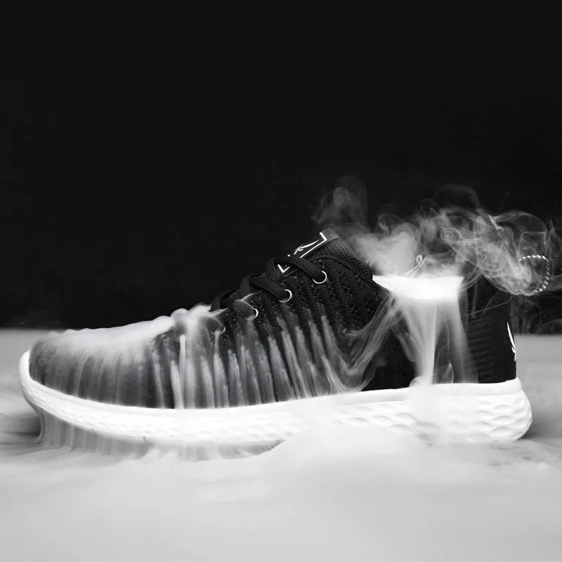 Кроссовки мужские повседневные дышащие черные весна-лето 2019 |