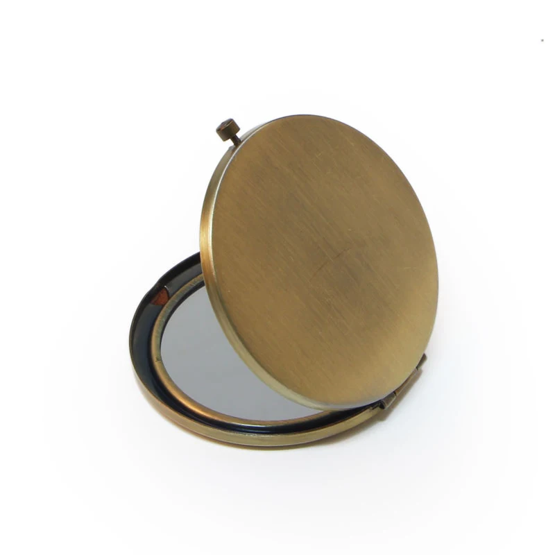 Круглое карманное зеркало 70 мм с печатью логотипа 100/лот #18413 3|Зеркала для макияжа|