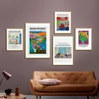 Известный Давид хокни абстрактный художественный музейный Принт Холст Картина выставка постер настенные картины для гостиной современный домашний декор