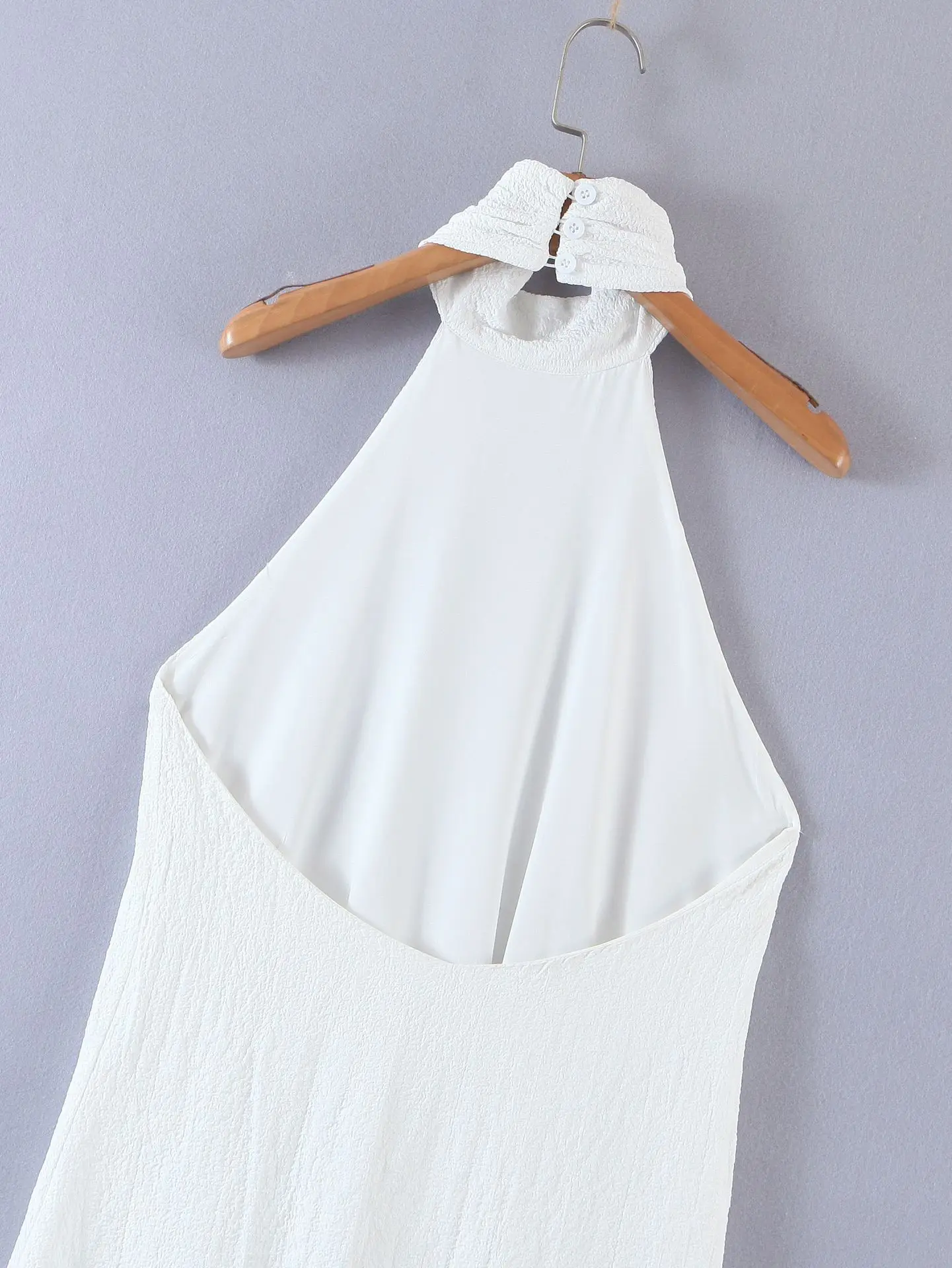 

Korean Version of Women's Summer New Sexy Temperament Neck Collar Back Sleeveless Dress