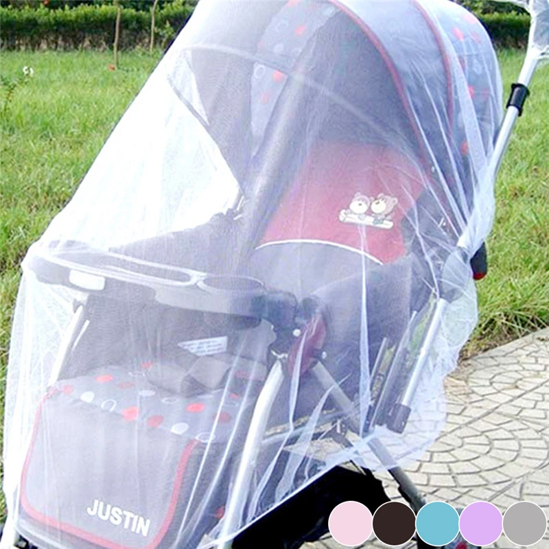 Cubierta de red antimosquitos para cochecito de beb&eacute;, accesorios duraderos de 150cm, para verano-3