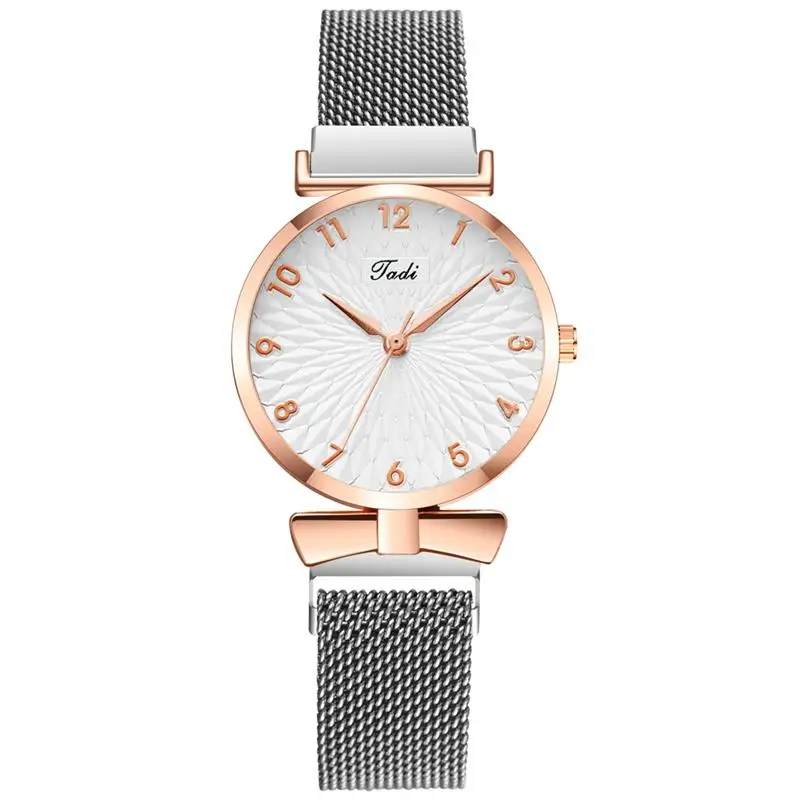 

numbers Dial Design Women Fashion Luxury Rose Gold Stainless Steel Watch With Mesh Strap Quality Classic Ladies Wristwatches