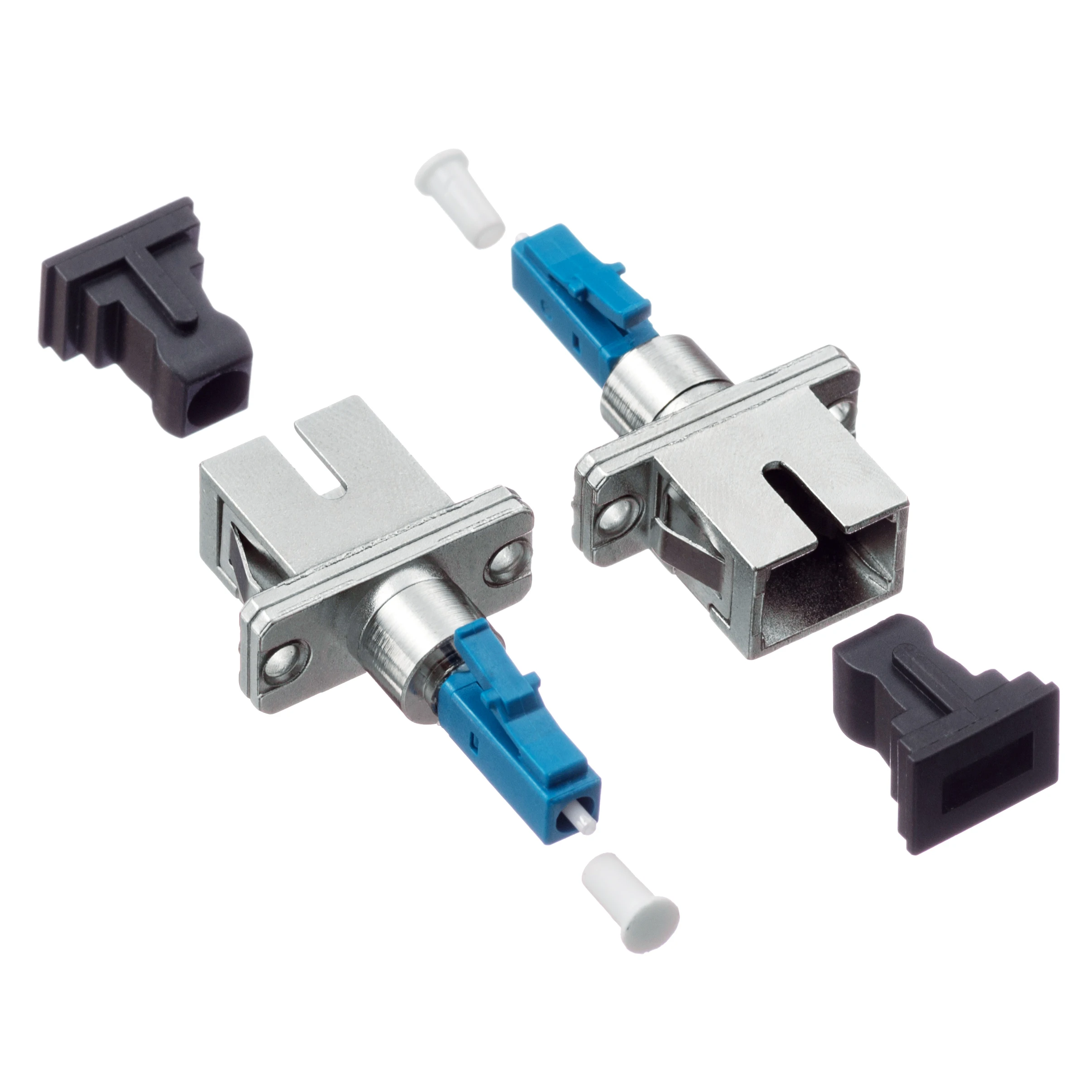 2pcs/lot  SC Female to LC Male LC/UPC-SC/UPC Fiber Optic Adapterfor Optical FiberSingle Mode Simplex for Fiber Pigtail