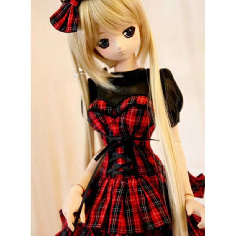 Женское Красное длинное платье BJD юбка наряды одежда для 1/4 1/3 24 дюйма высокой