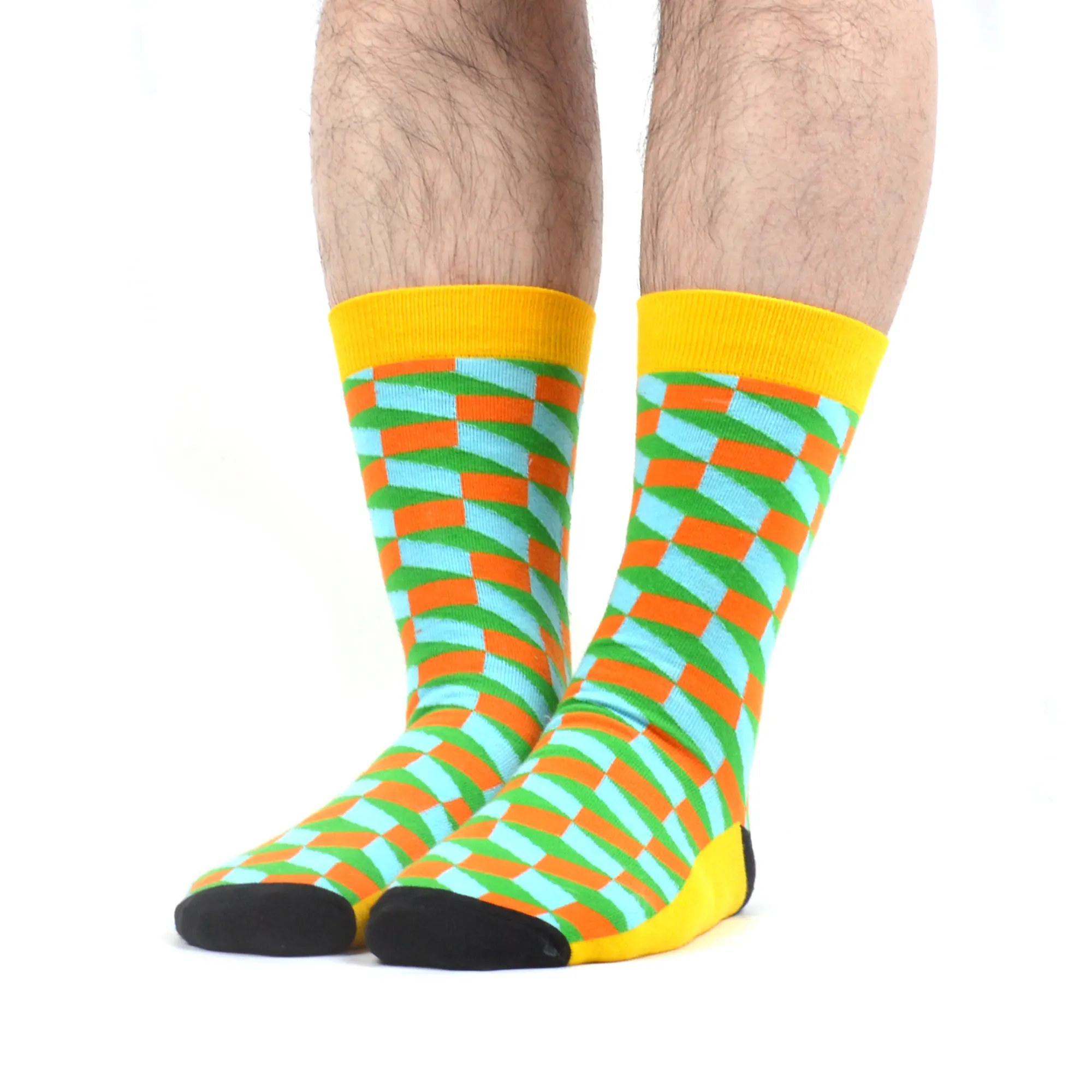 Носки SANZETTI мужские из чесаного хлопка 5 пар Спортивные смешные с геометрическим