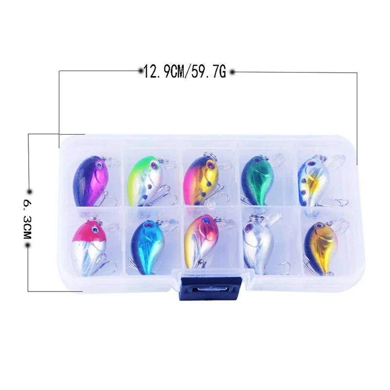 

10Pcs Mixed Fishing Lure Bait Set Wobbler Crankbaits Swimbait Minnow Hard Baits Carp Fishing Tackle