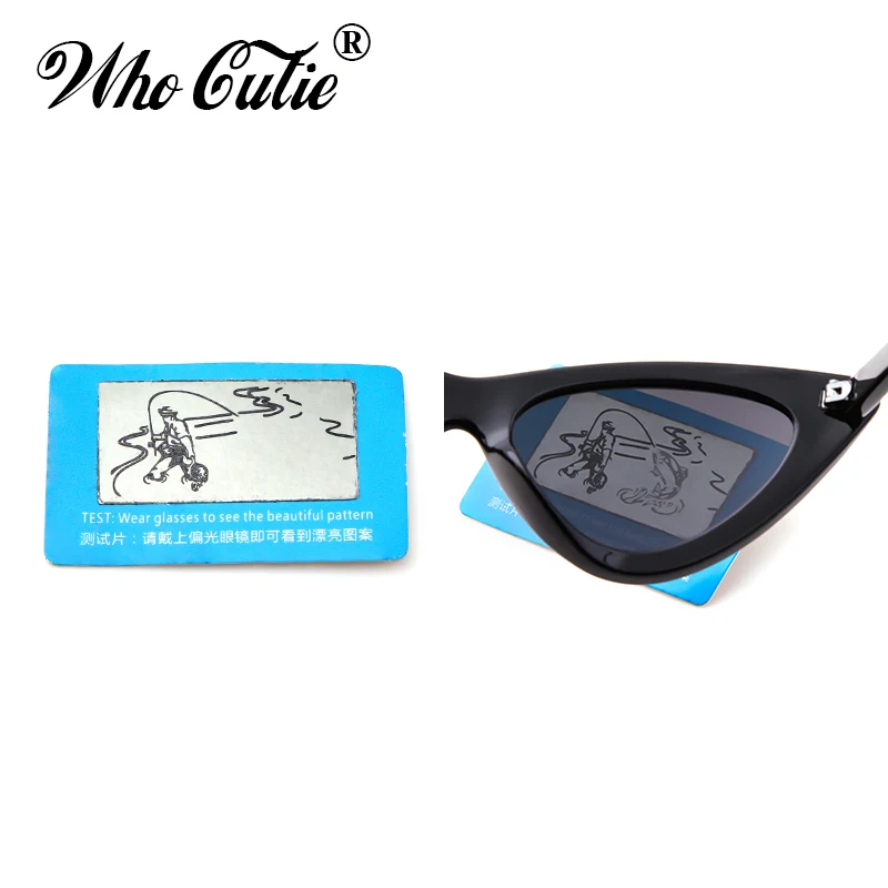 Женские винтажные солнцезащитные очки WHO CUTIE брендовые дизайнерские кошачий глаз