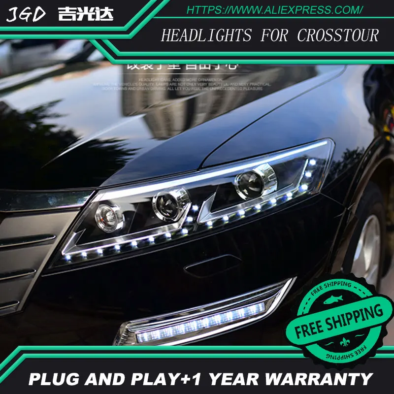 Автомобильный Стайлинг светодиодный HID Rio светодиодный чехол для фары для Honda Crosstour 2011 2012 Биксеноновые линзы ближнего света