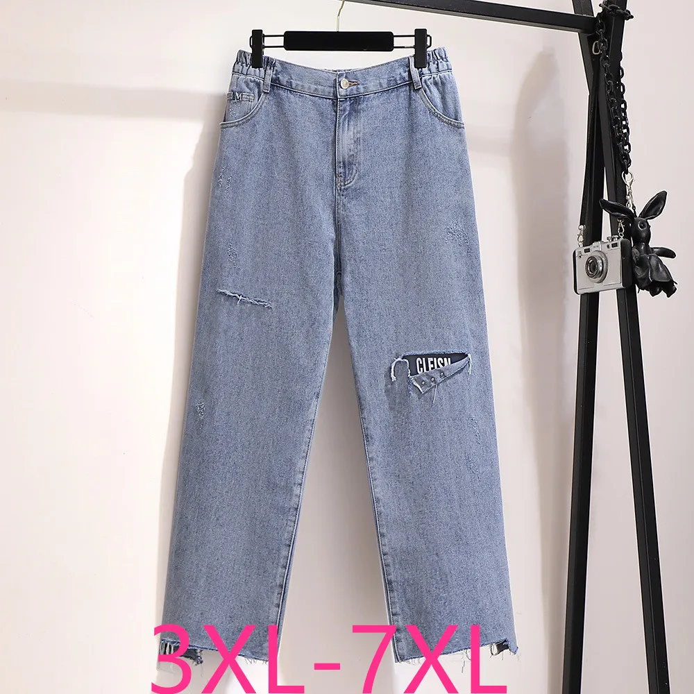 Новинка Сезон весна осень Размера плюс джинсы для женщин женские босоножки