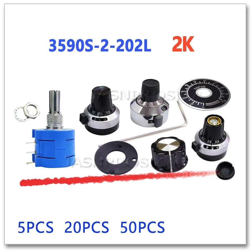 JASNPROSMA 5 шт. 20 50 3590S-2-202L 2K шкала пластиковая железная медная ручка точный