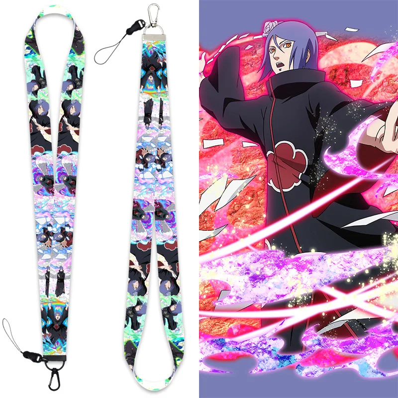 

Anime Konan Ninja Lanyard Keychain Peripheral Pendant Detachable Cassette Rope Hand Rope Wristband