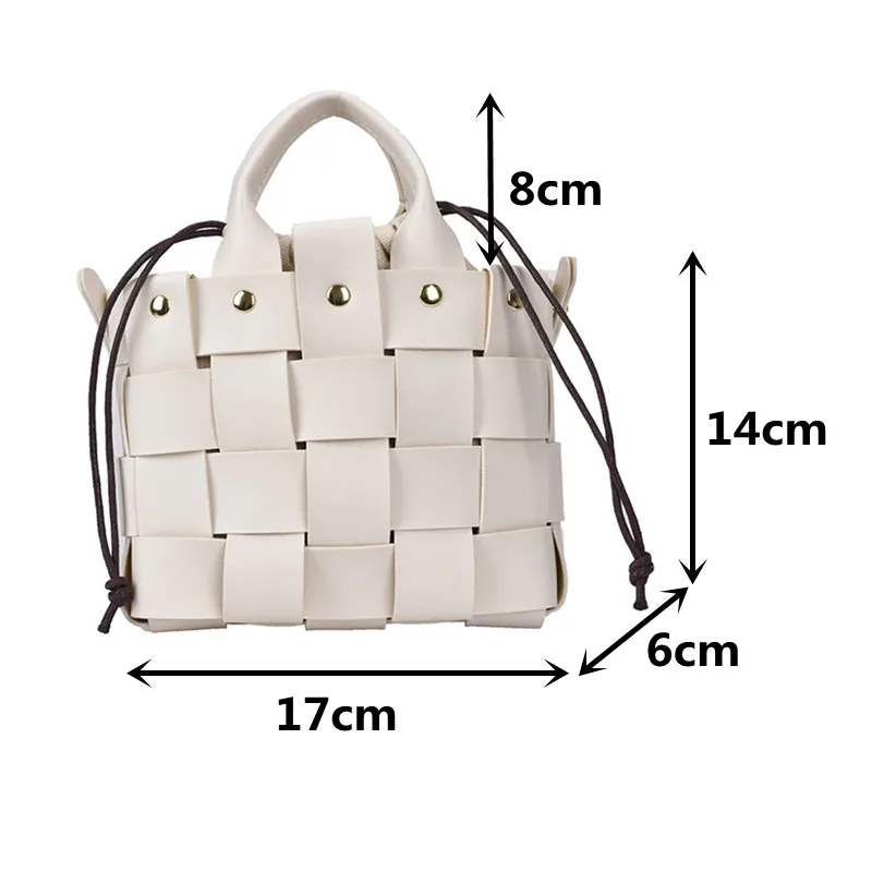 

Small Weave Tote Bags for Women 2021 Brand Designer Hand-Make Crossbody Handbag Lady Quality Soft Leather Shoulder Messenger Bag