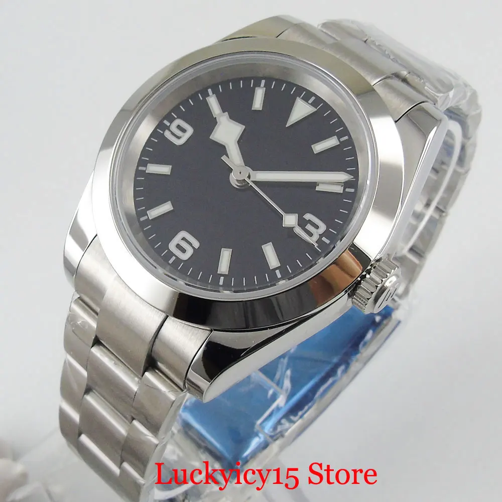 

BLIGER 39mm Hot Polished Self Winding Men Wristwatch Sapphire Glass MIYOTA Movement Mental Strap
