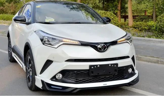 CHR PP Black Primer Body Kit Car Front Rear Bumper Lip Diffuser Cover Side Skirt For Toyota 2018 2019 2020 (with LED Lamp) | Автомобили и
