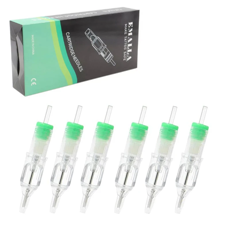 Татуировки иглы 20 шт. 0 35 мм мембрана круглый вкладыш Нержавеющая сталь Иглы для