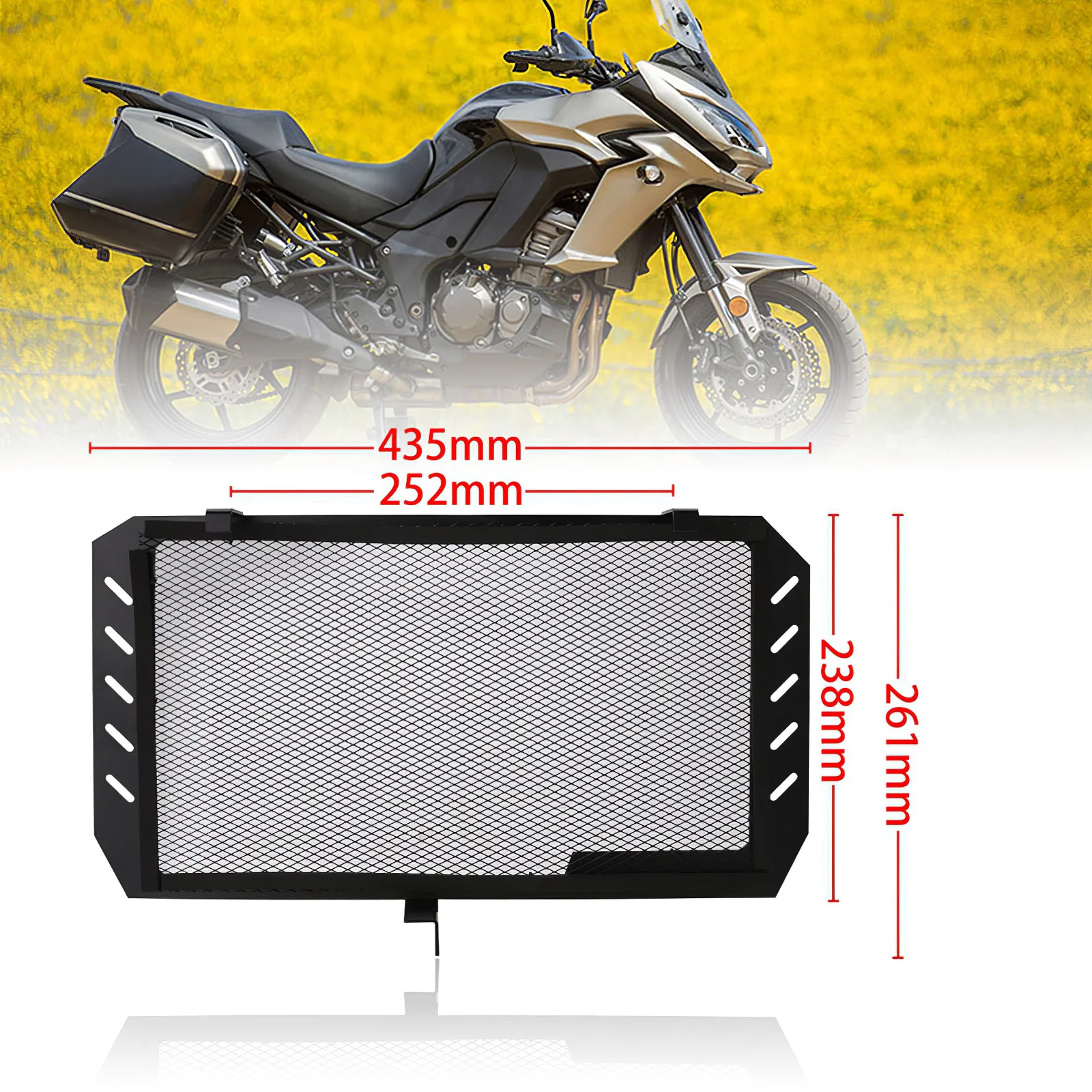 

For KAWASAKI Versys 1000 2007-2018 Motorcycle Stainless Steel Radiator Grille Guard Protection Cover Protector Guard