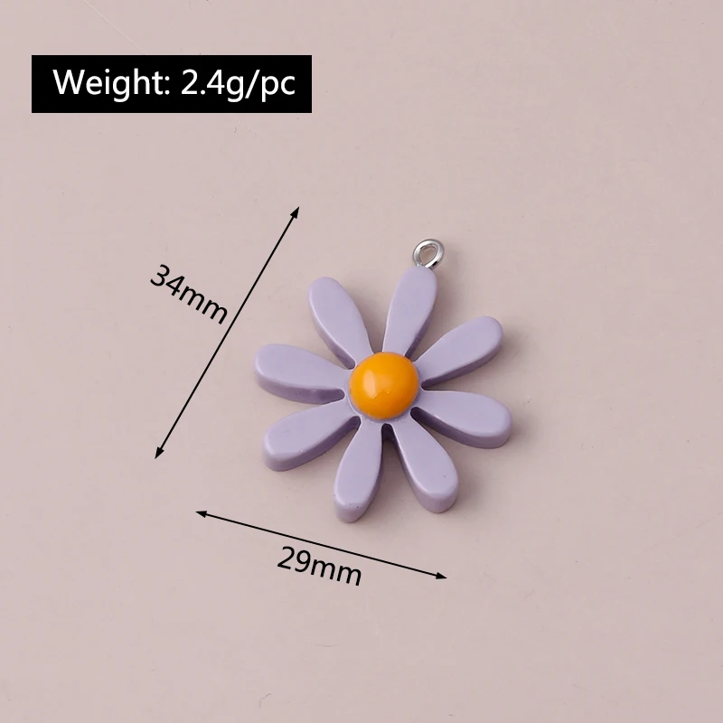 Подвески Цветы из смолы для самостоятельного изготовления ожерелий сережек