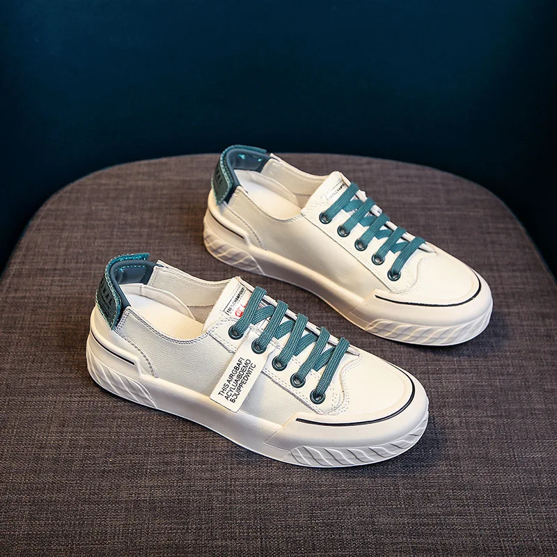 

Женские кроссовки из искусственной кожи, универсальная повседневная спортивная обувь, удобная белая Вулканизированная обувь на платформе,...