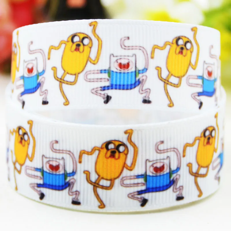 

22mm 25mm 38mm 75mm Adventure Time Cartoon Character printed Grosgrain Ribbon party decoration X-02038 10 Yards
