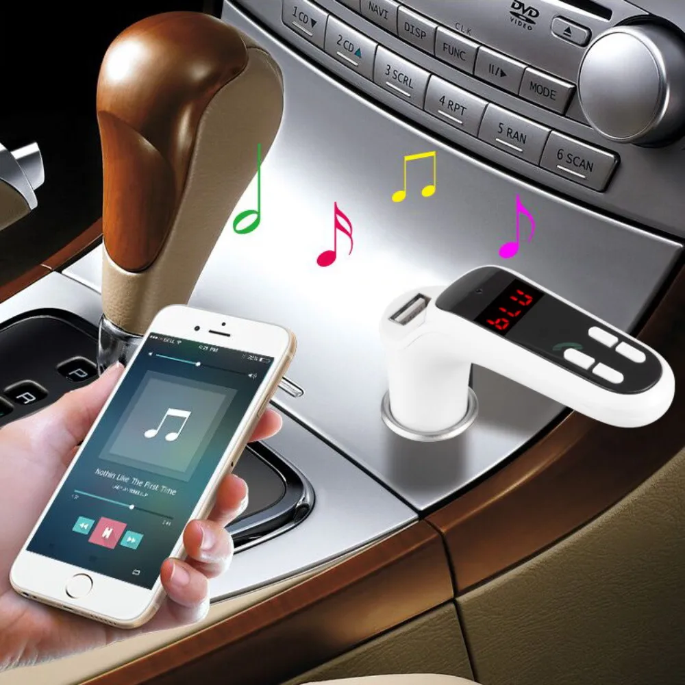 Автомобильный fm-передатчик с ЖК-дисплеем Bluetooth Hands-free ЖК MP3-плеер радио адаптер