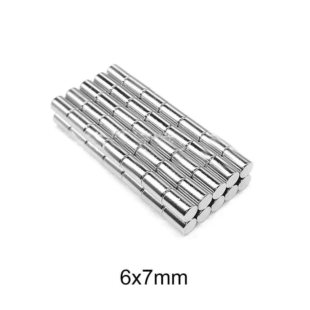 20/100/300/600 шт. неодимовые магниты 6x7 мм | Строительство и ремонт