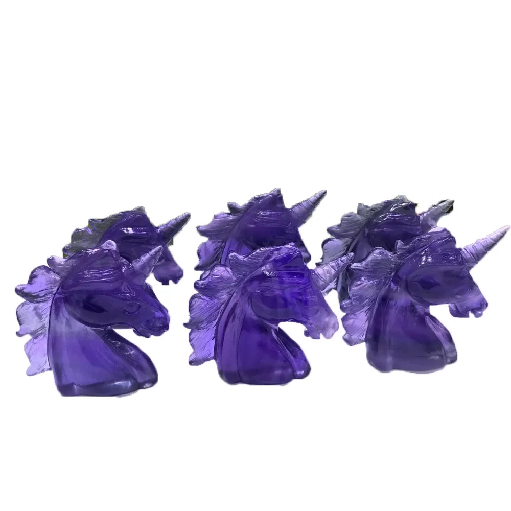 

Натуральный красочный флюорит животное ручная резьба Единорог устранение заживления Магнитный ремонт минеральный кварц домашний Декор Ро...