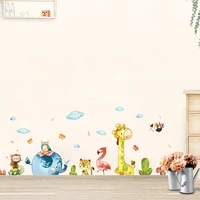 mamalook cartoon party cute animals wall stickers for home decoration kids rooms bedroom nursery mural decals sticker wallpaper