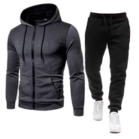 mens suit 2 piece sportswear polyester sweatshirt and pants suit casual track suit hoodie mens sweatshirt size m 3xl