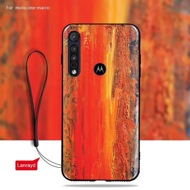Чехол для Moto one macro из мягкого ТПУ силикона с модным рисунком Motorola G8 Play Funda Мягкий