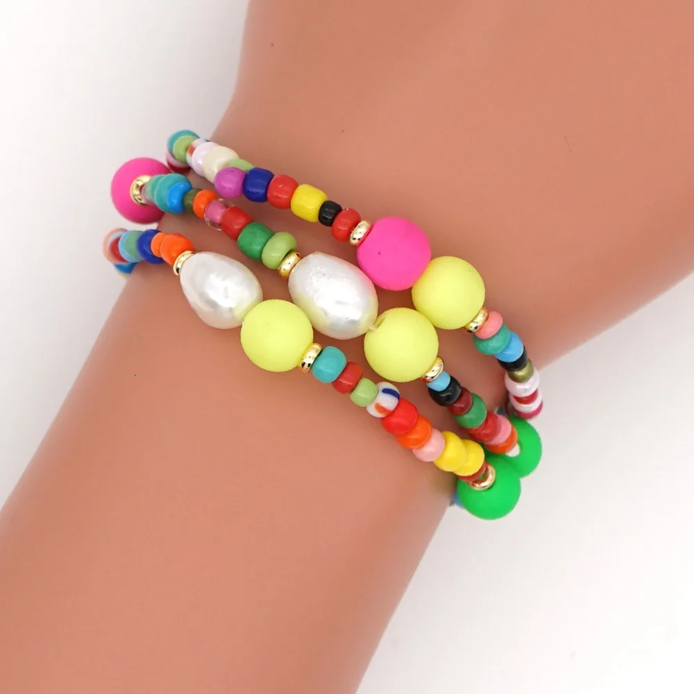 

61cm Colorful Bead Necklace Bohemian Beach Beaded Non-slip Glasses Chain Freshwater Pearl Sunglasses Chains