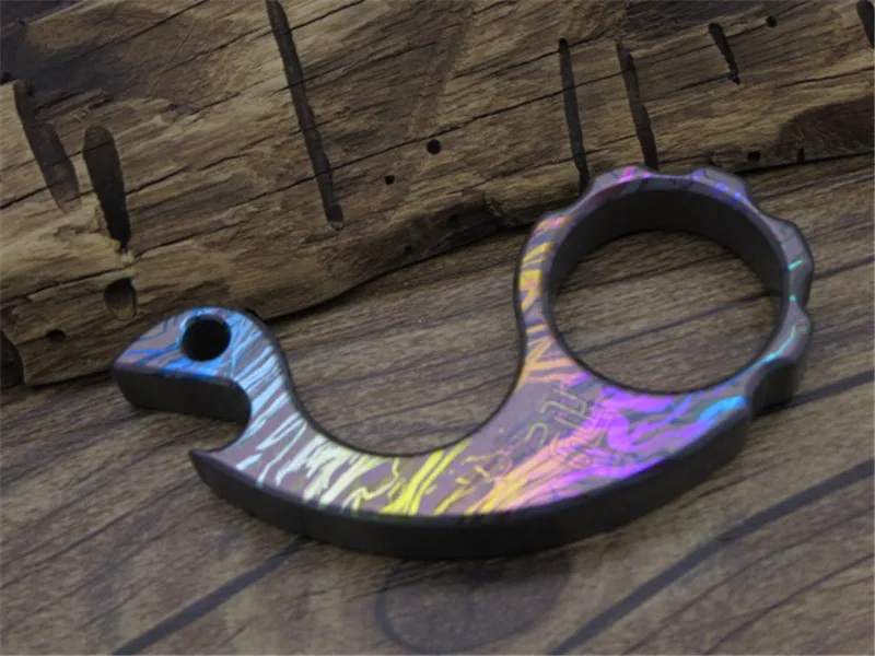 Bottle opener Handmade Solid EDC Brass Ti Keychain Tool Snail Shape Outdoor Cosplay Hook Pendant Christmas Gift | Украшения и